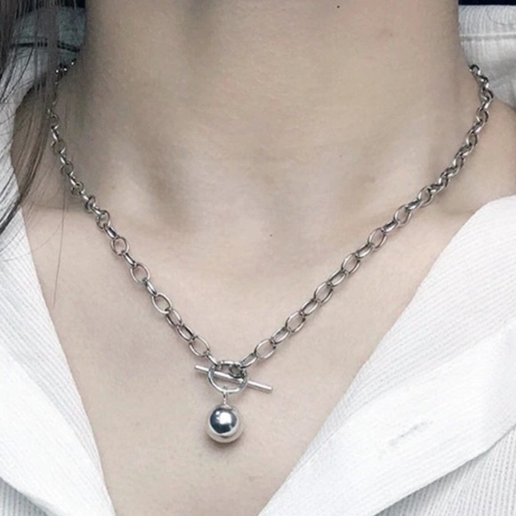 Jewelry - NEW 925 STERLING SILVER TOGGLE LINK NECKLACE, NICE NECKLACE, CUTE NECKLACE